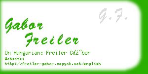 gabor freiler business card